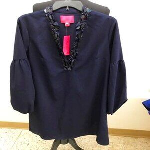 Lilly Pulitzer Navy Blue “Shea” Shift Stretch Dress (NWT)